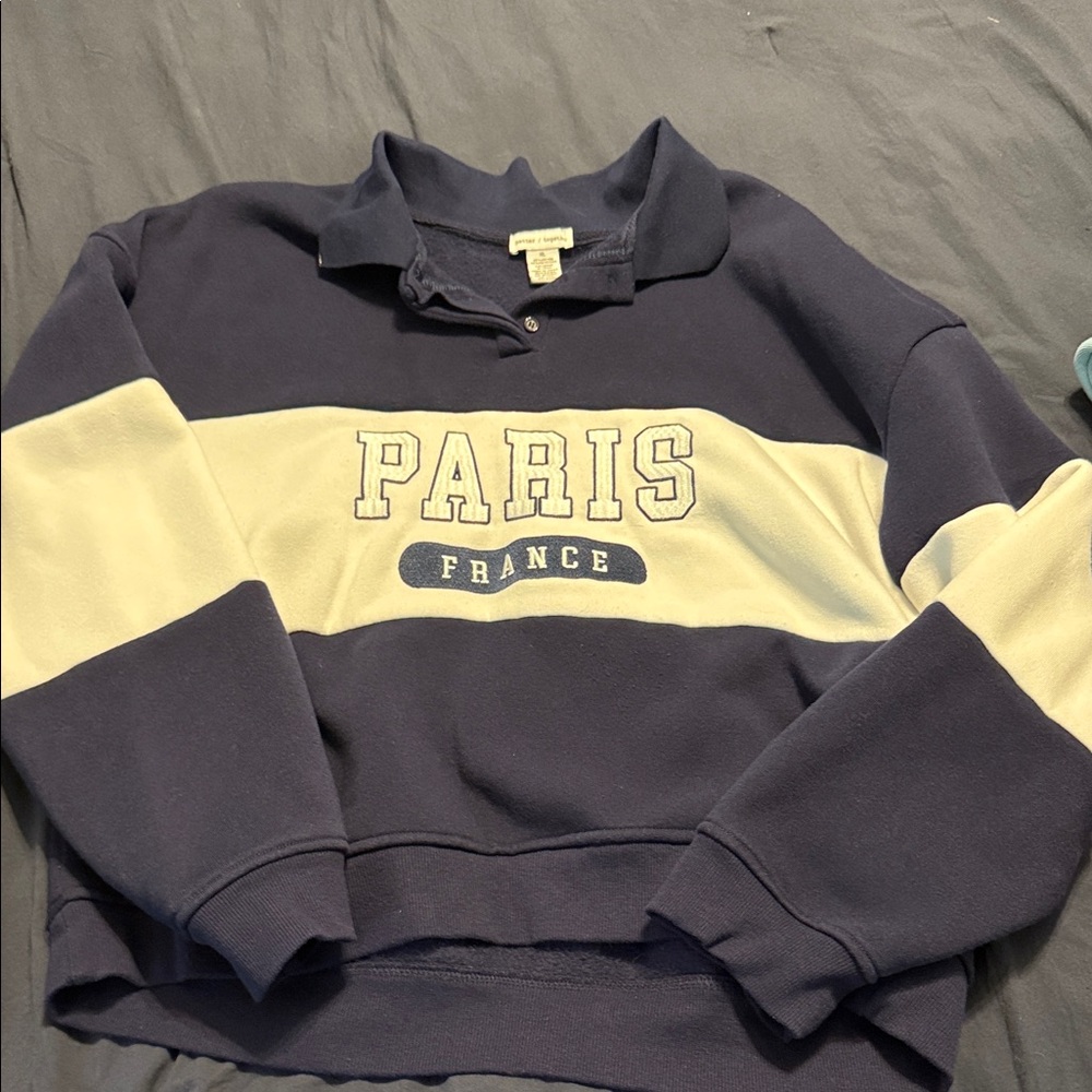 Better Together Navy and Cream Paris France Sweatshirt
